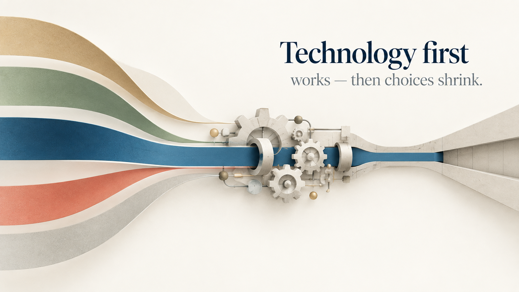 Technology as the starting point creates dependencies and fewer options