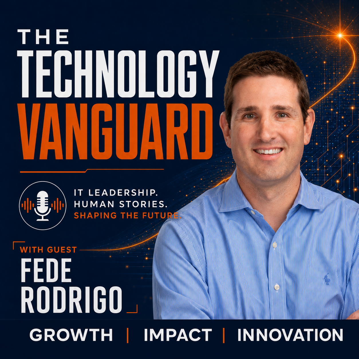 Fede Rodrigo appearing on The Technology Vanguard podcast